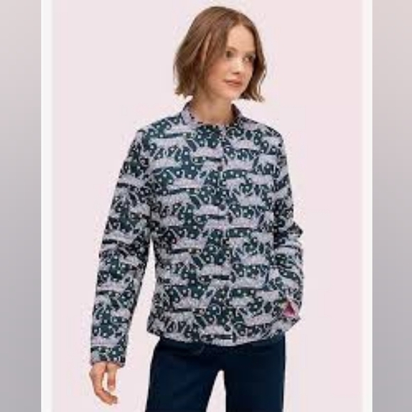 Kate Spade New York Reversible Quilted Jacket NWT, size Medium - Picture 1 of 16